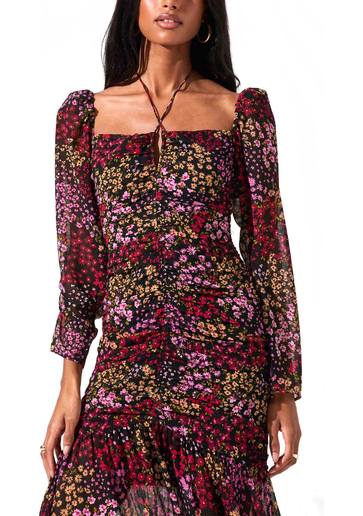 Womens Athena Ruched Dress