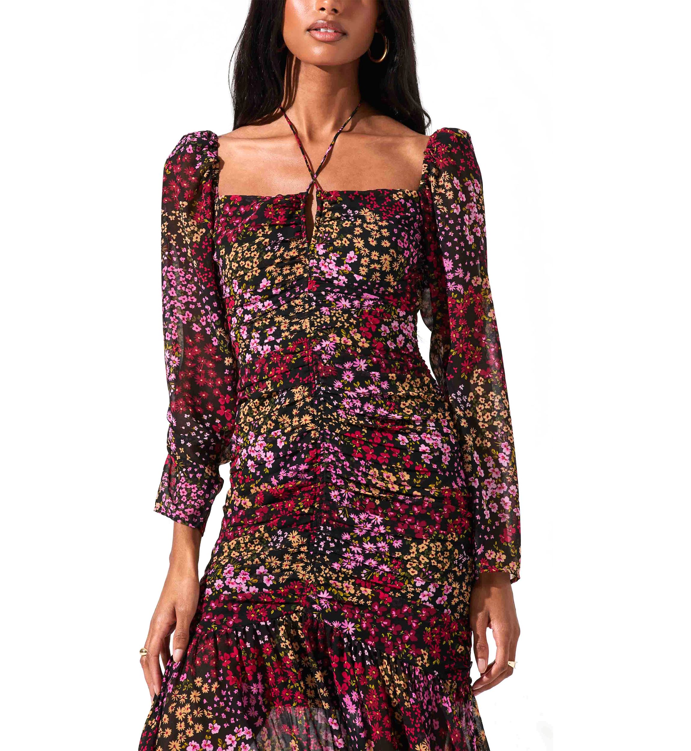 Womens Athena Ruched Dress