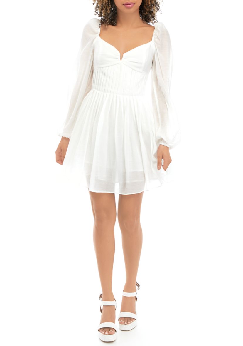 Womens Blouson Sleeve Dress