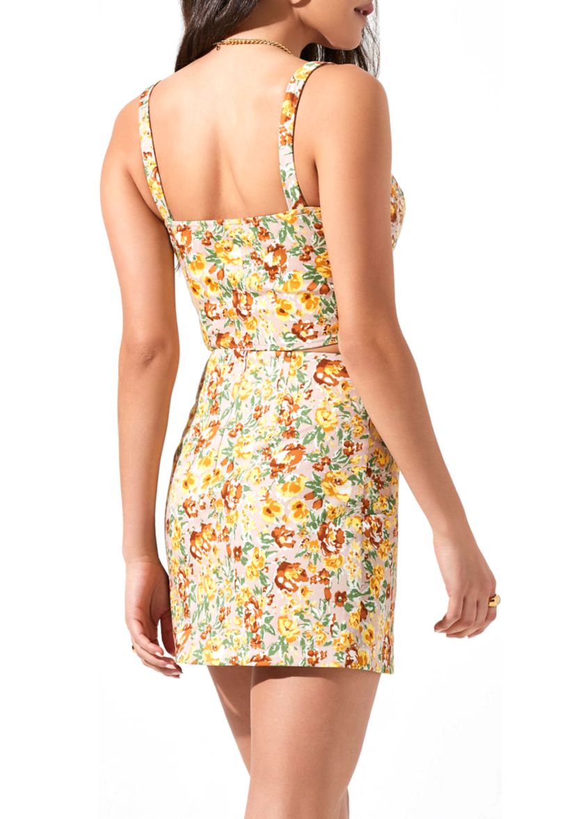 Womens Sleeveless Floral Crop Top 