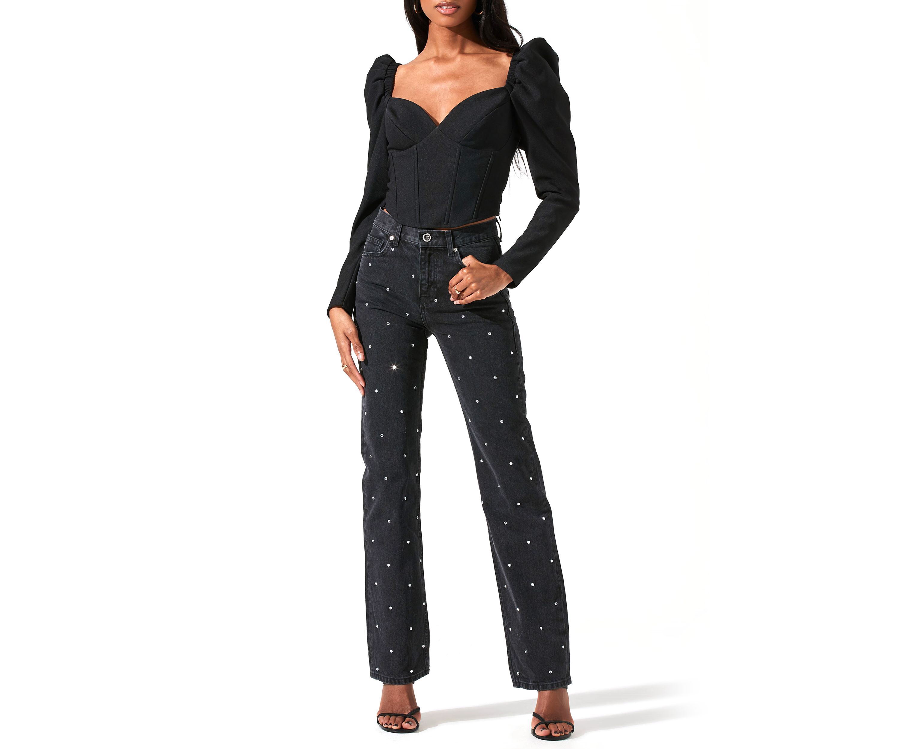 Womens Long Sleeve Betty Puff Sleeve Top