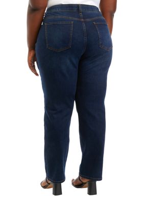 Plus Mid Rise Stretch Jeans