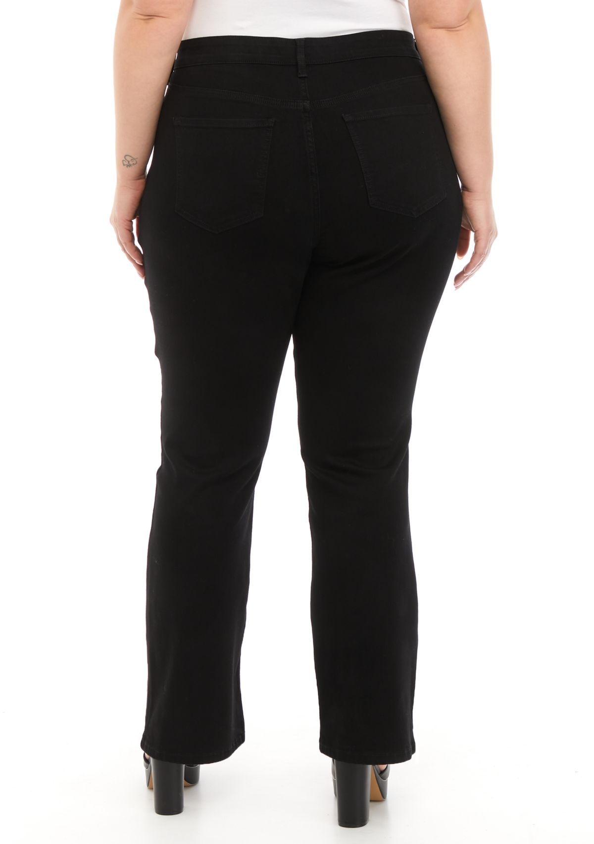 Plus Size Mid Rise Bootcut Stretch Jeans