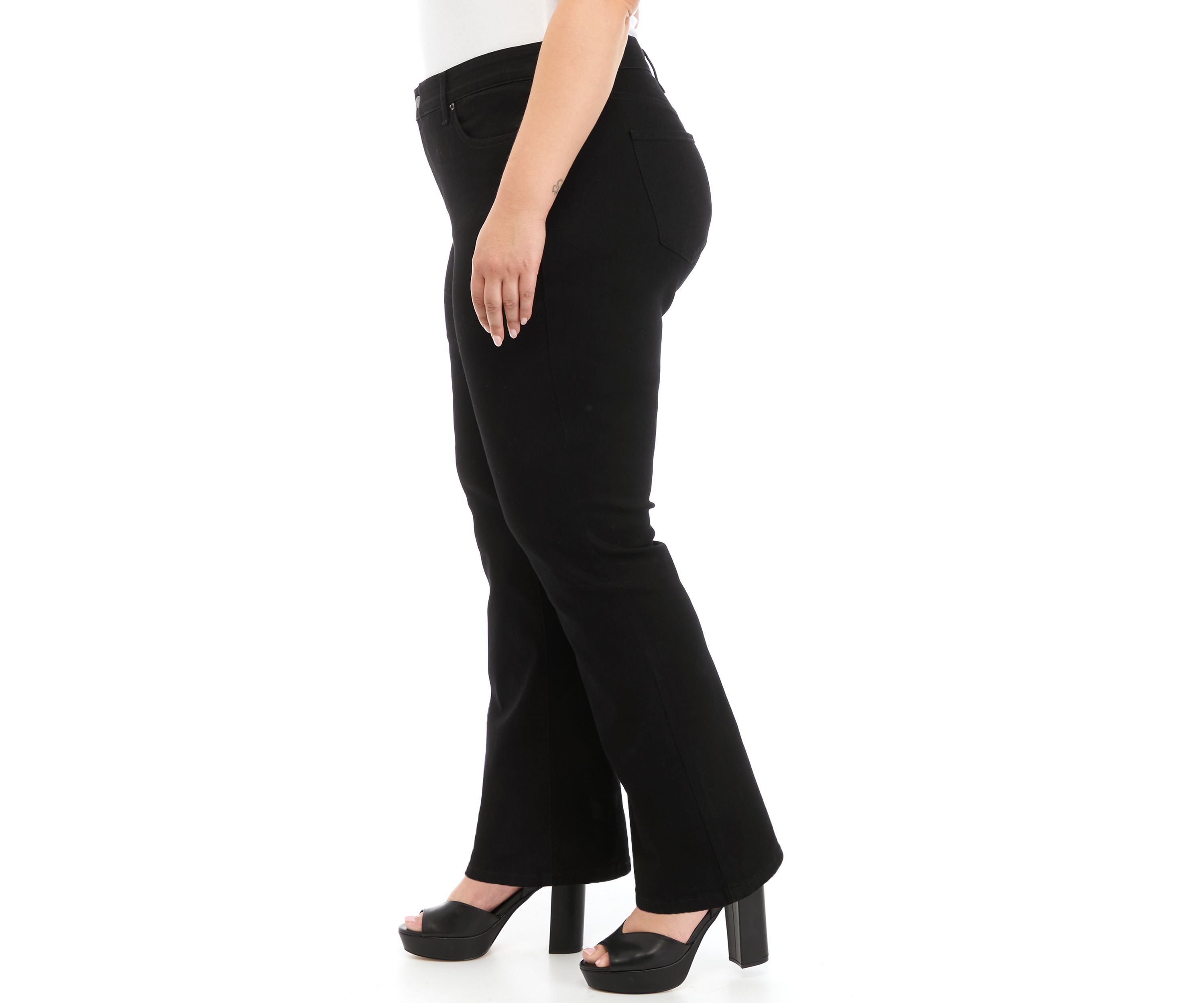 Plus Size Mid Rise Bootcut Stretch Jeans