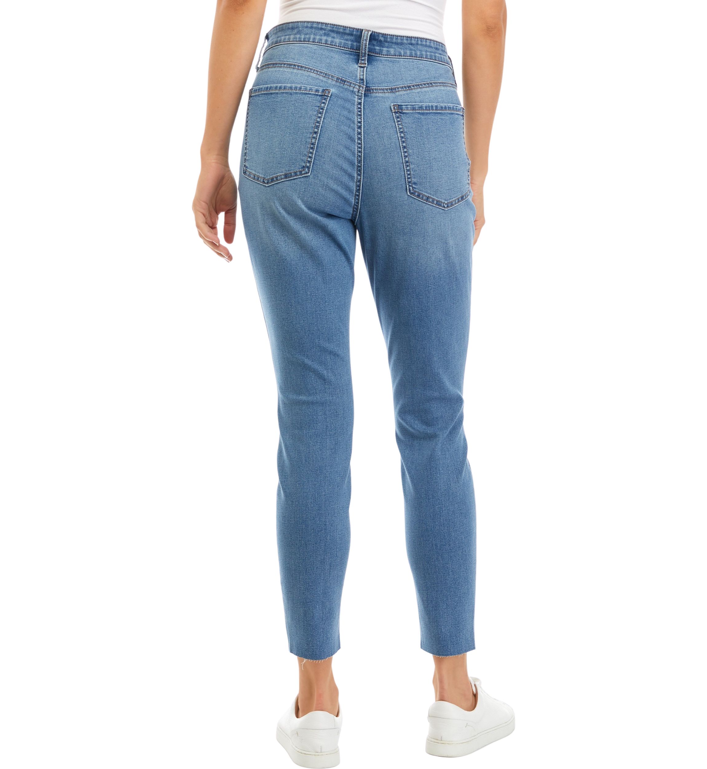 High Rise Destructed Skinny Jeans