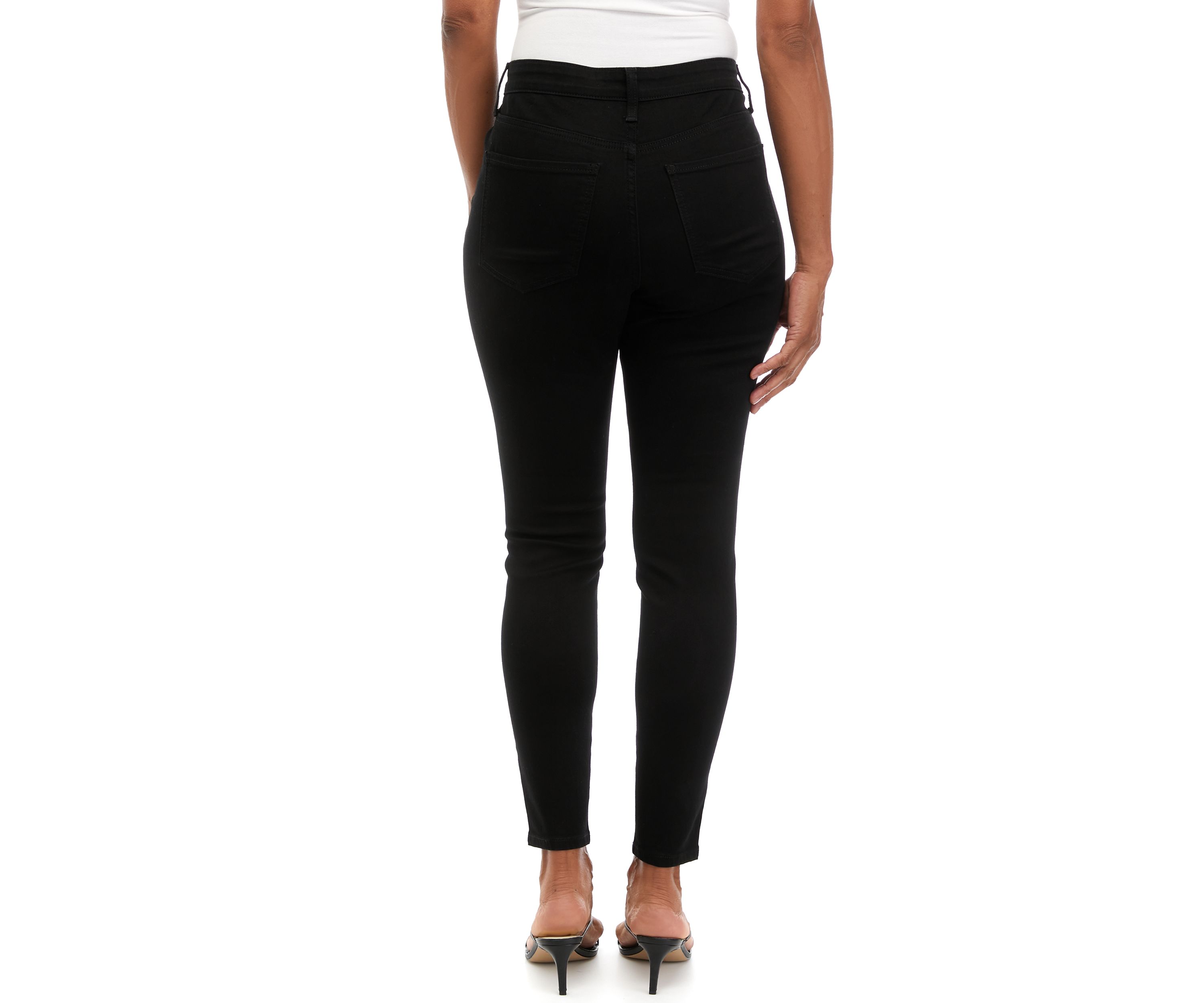 Womens Mid Rise Skinny Stretch Jeans
