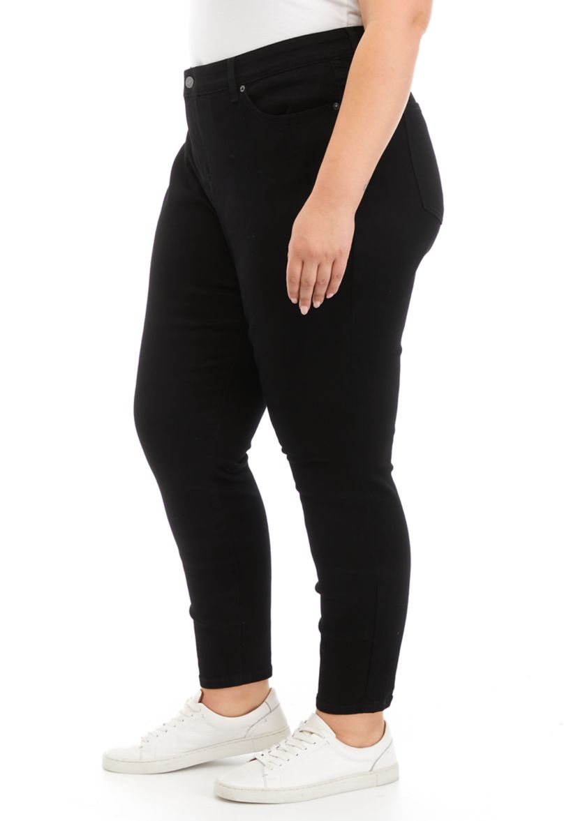 Plus Size Mid Rise Skinny Curvy Jeans