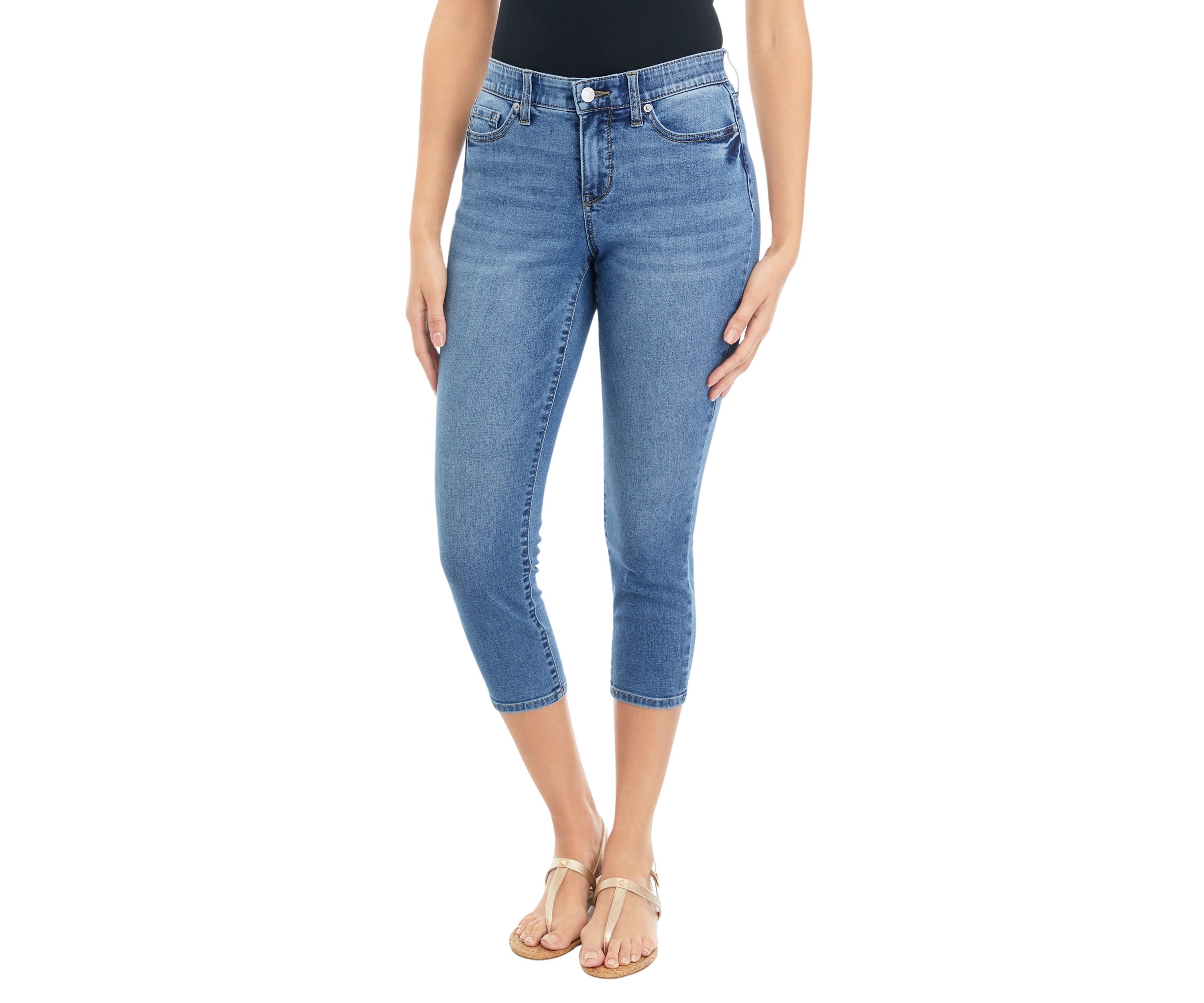 Petite 5 Pocket Cropped Denim Jeans