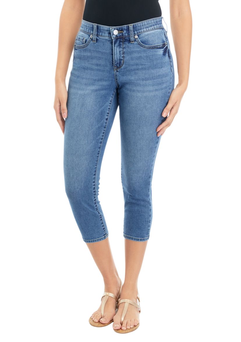 Petite 5 Pocket Cropped Denim Jeans