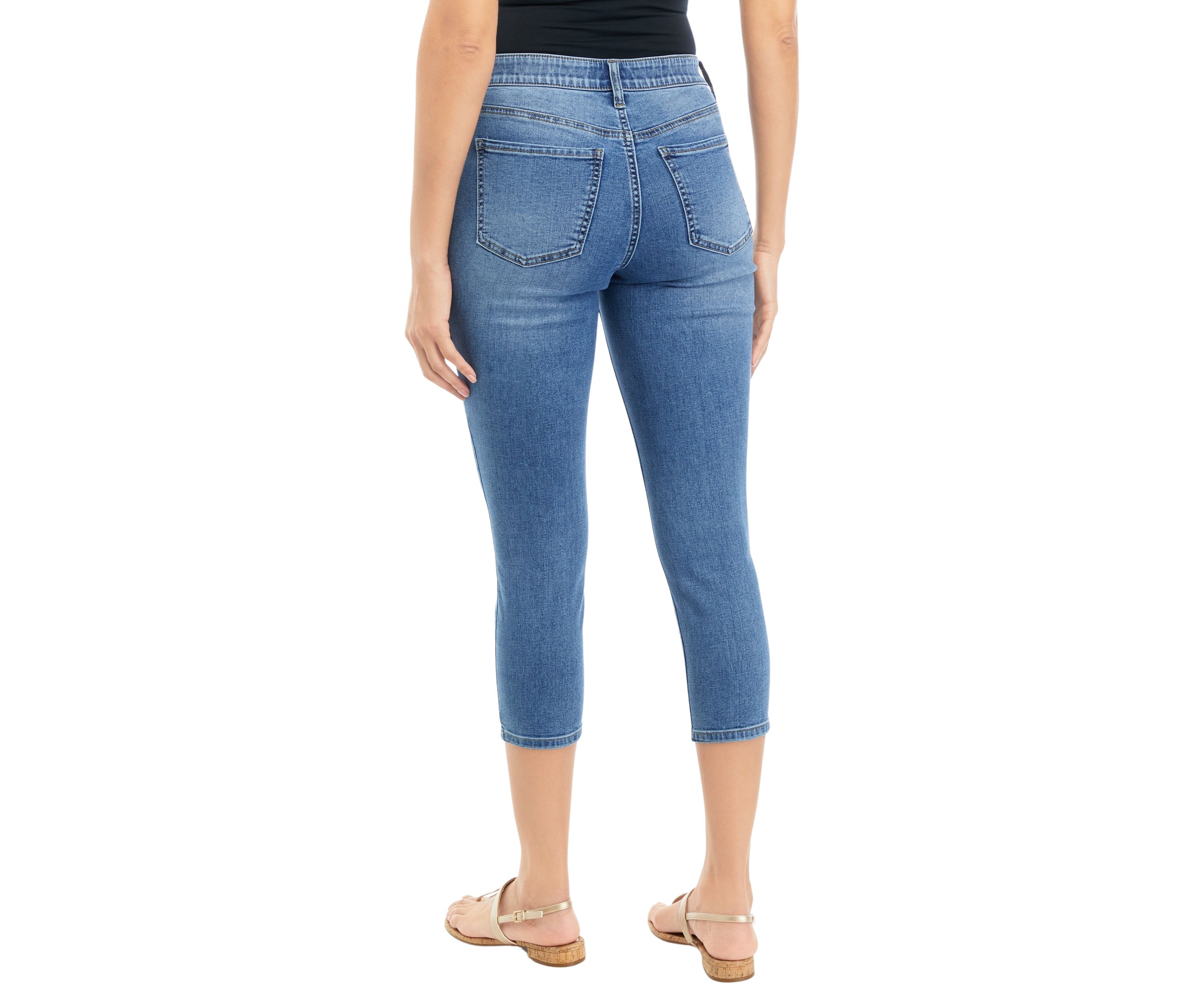 Petite 5 Pocket Cropped Denim Jeans