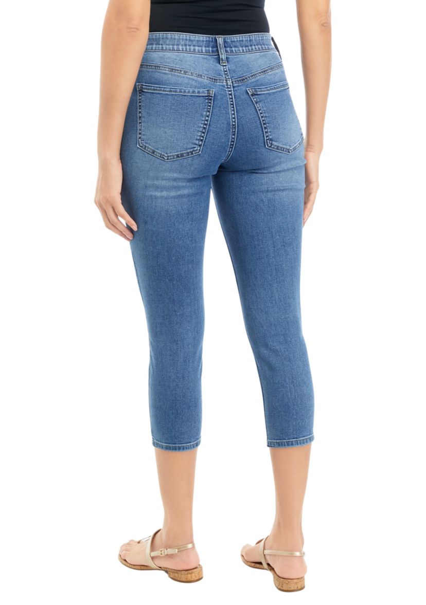 Petite 5 Pocket Cropped Denim Jeans