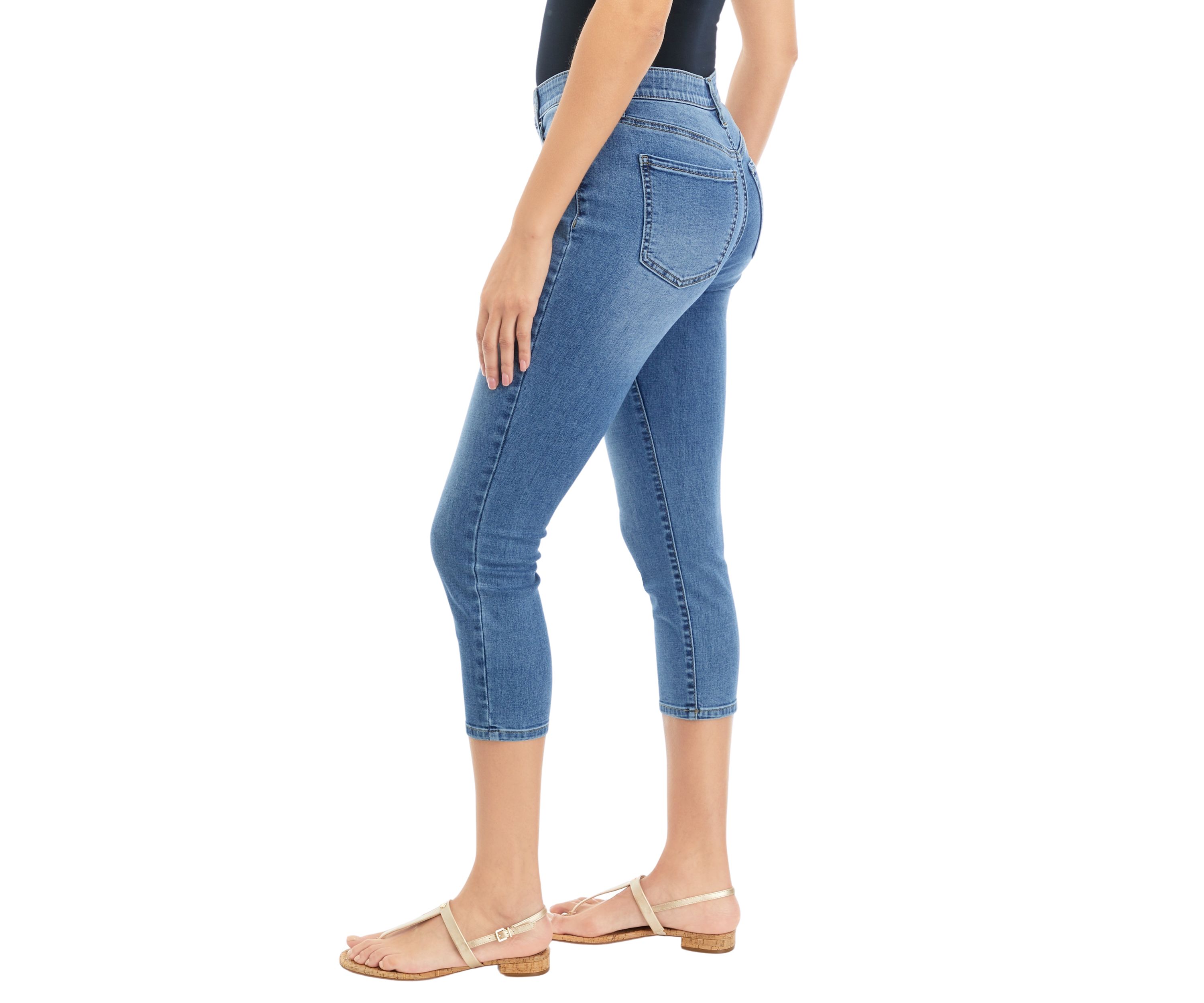Petite 5 Pocket Cropped Denim Jeans