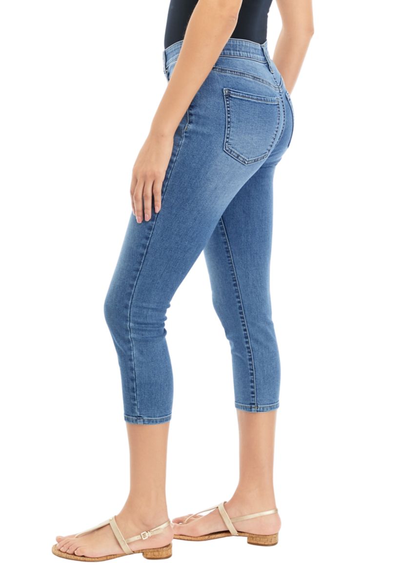 Petite 5 Pocket Cropped Denim Jeans