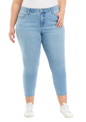 Wonderly Plus Size 5 Pocket Denim Cropped Jeans | belk