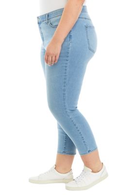 Plus 5 Pocket Denim Cropped Jeans