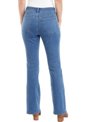 Women's High Rise Split Hem Flare Jeans