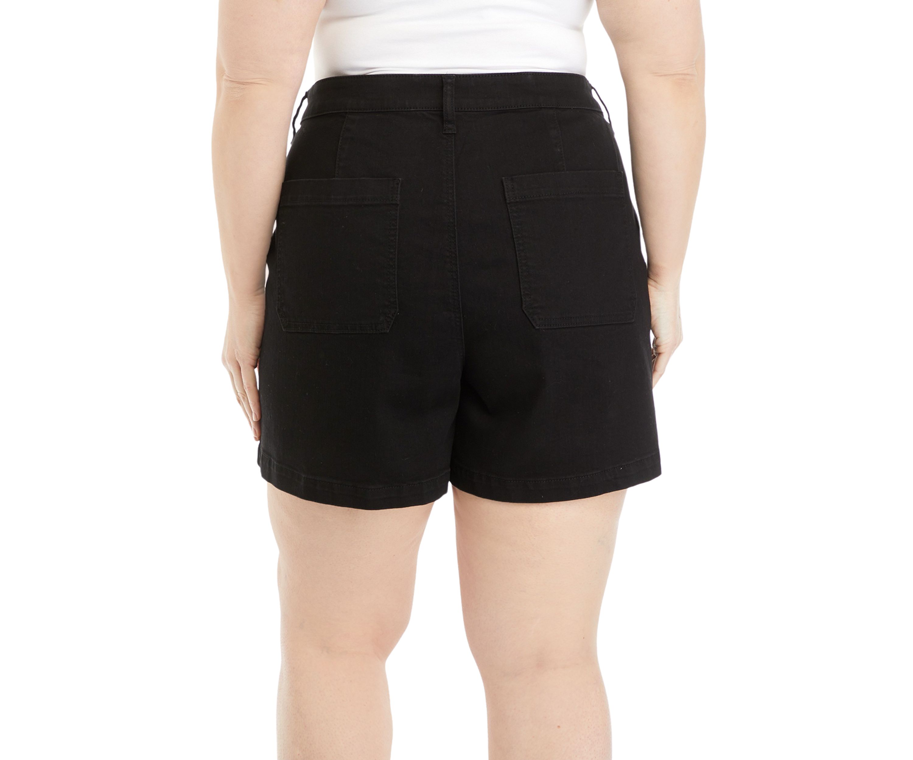 Plus Size Mid Rise Utility Shorts