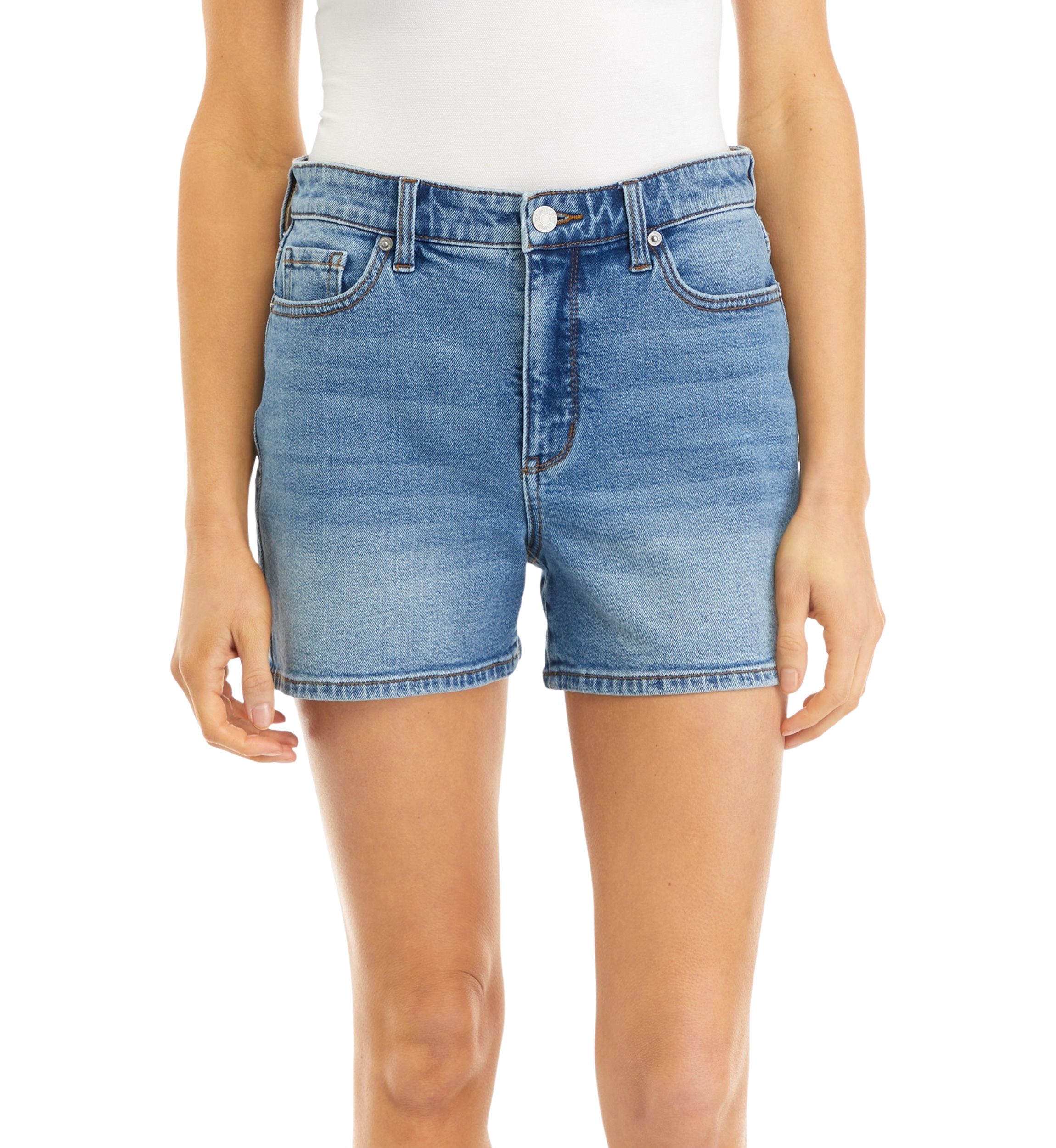 Womens High Rise 4" Denim Shorts