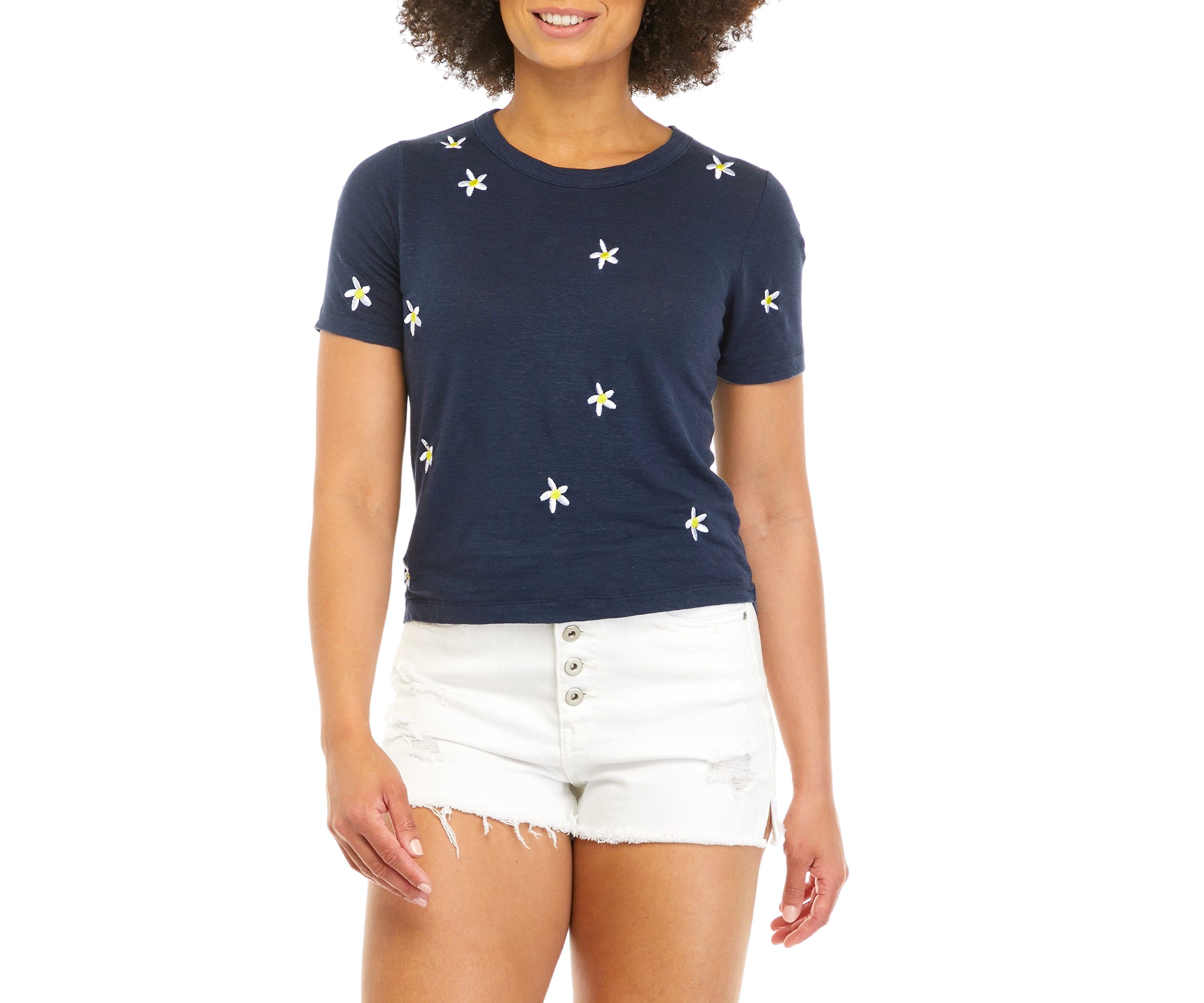 Short Sleeve Cropped Easy Stars T-Shirt 