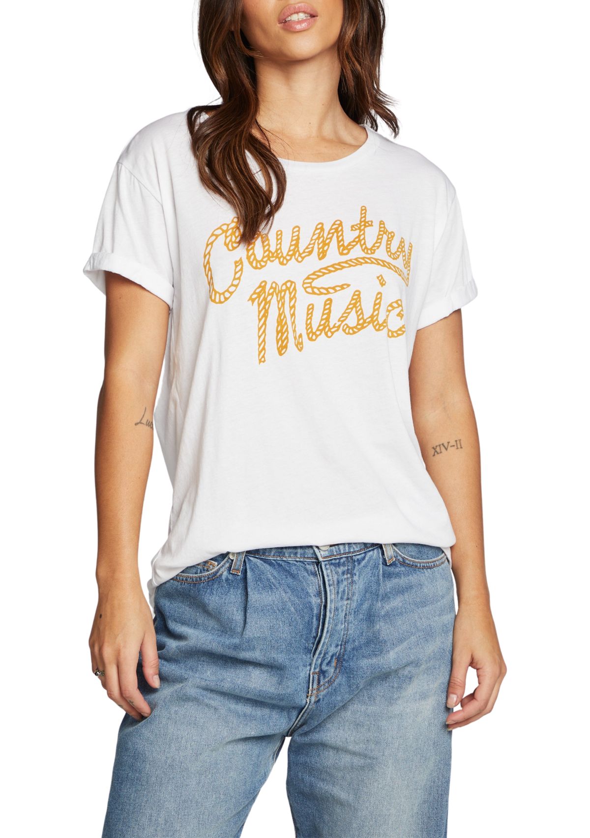 Womens Country Music Vintage Jersey Short Sleeve Graphic T-Shirt