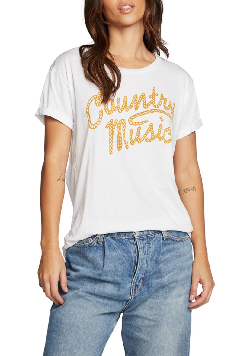 Womens Country Music Vintage Jersey Short Sleeve Graphic T-Shirt