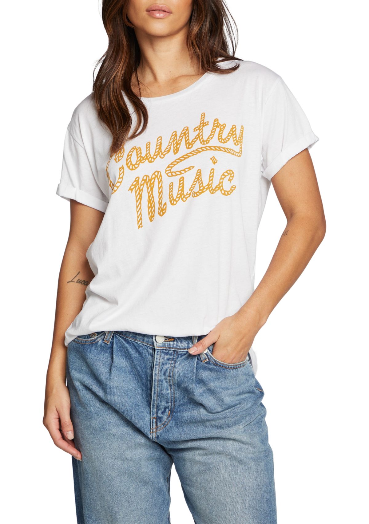 Womens Country Music Vintage Jersey Short Sleeve Graphic T-Shirt