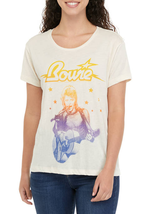 Chaser Womens Short Sleeve Bowie Graphic T-Shirt