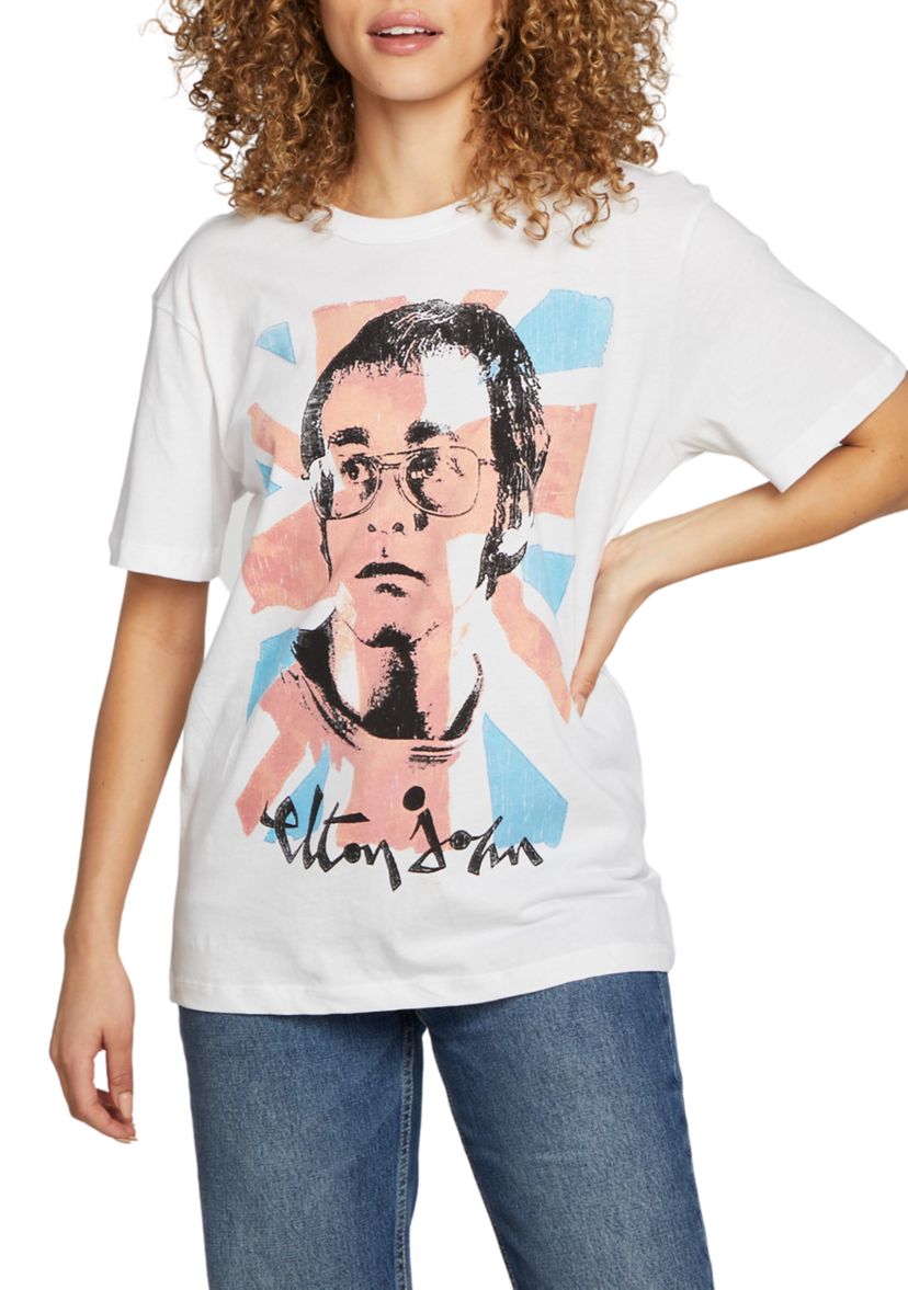 Womens Elton John Cotton Jersey Graphic T-Shirt