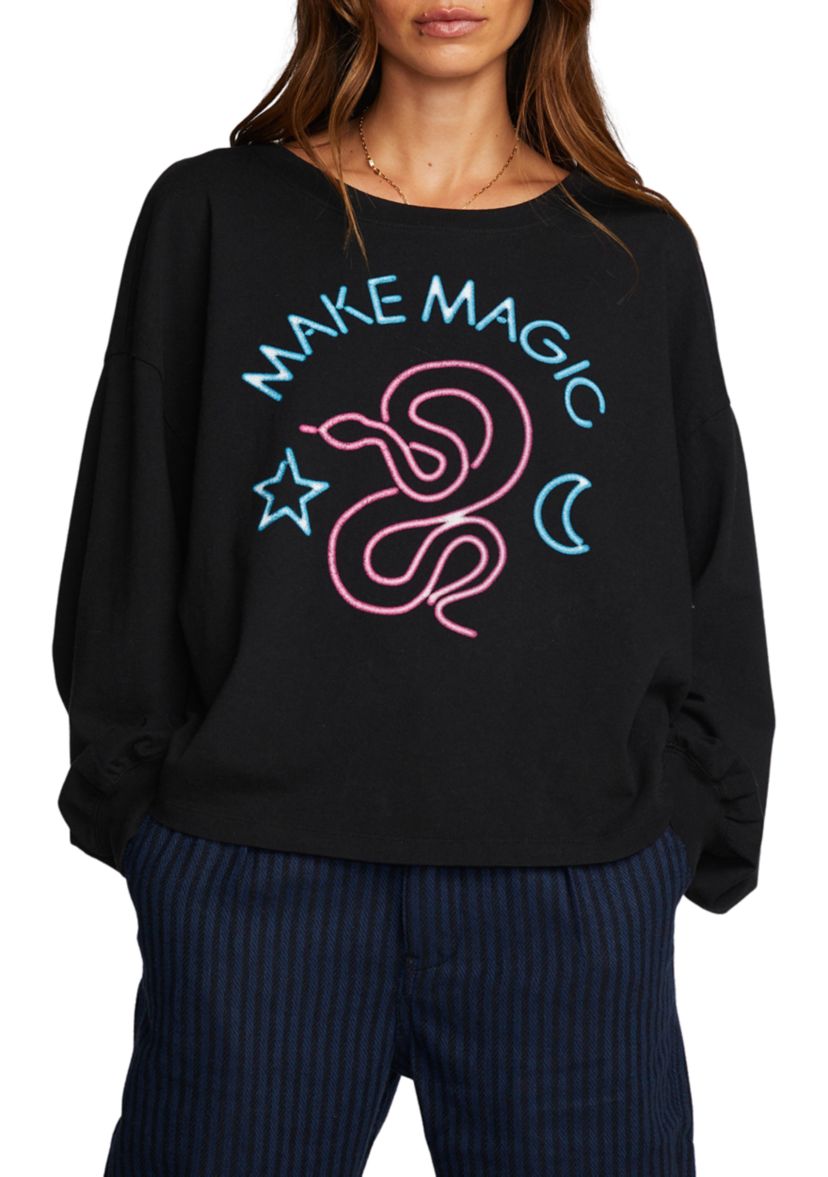 Womens Lesh Long Sleeve Crew Neck T-Shirt