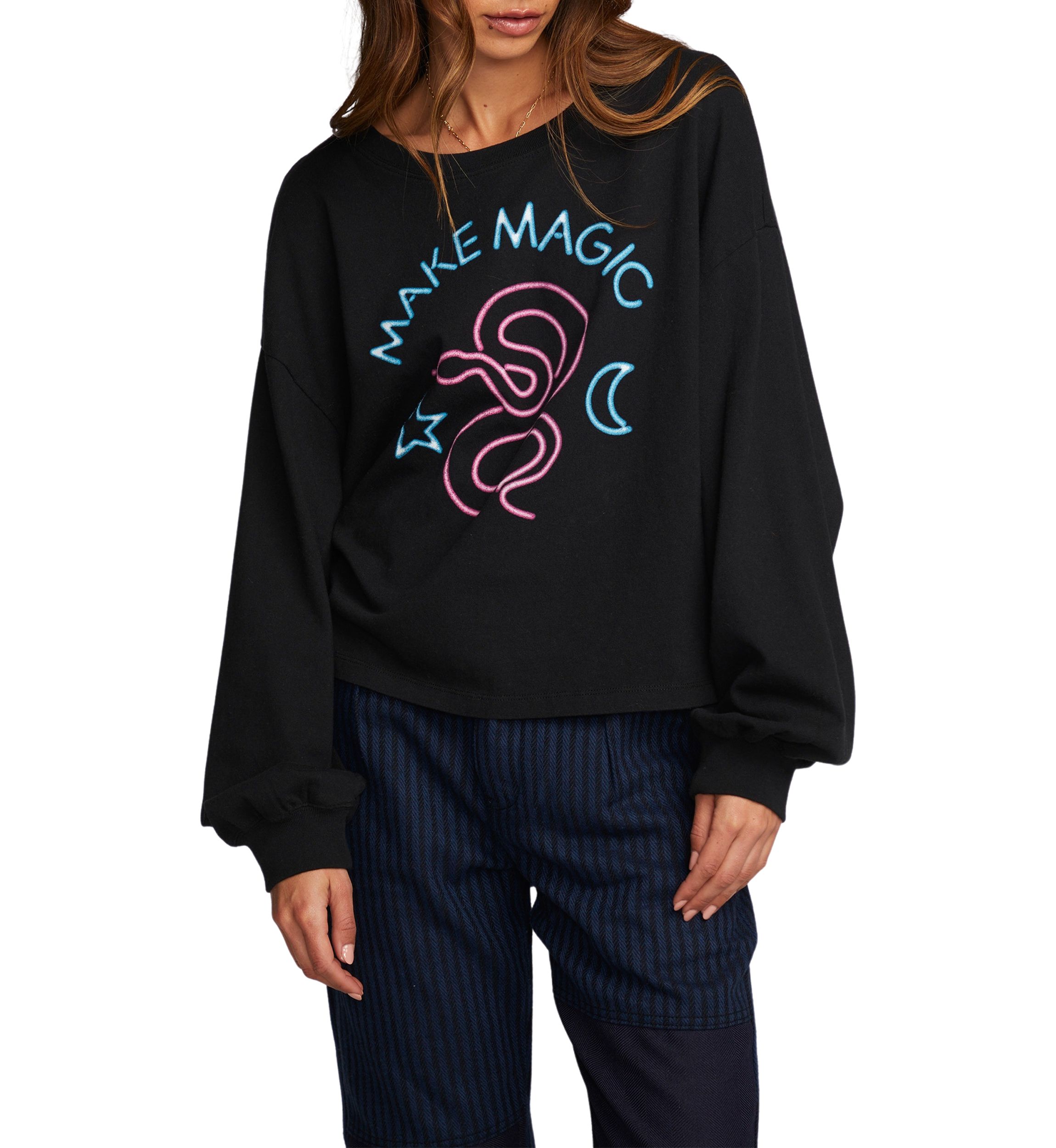 Womens Lesh Long Sleeve Crew Neck T-Shirt