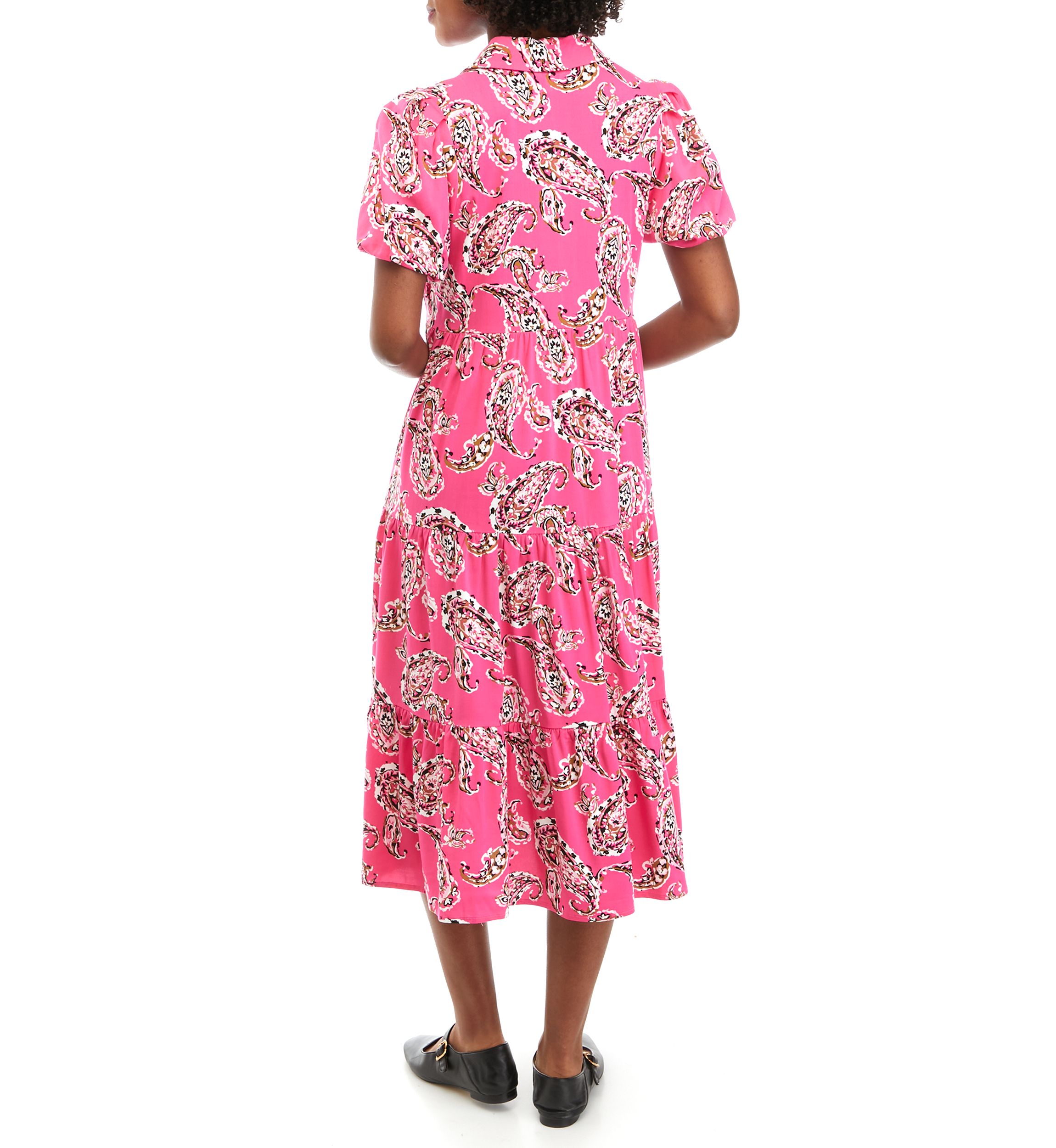 Petite Challis Printed Dress