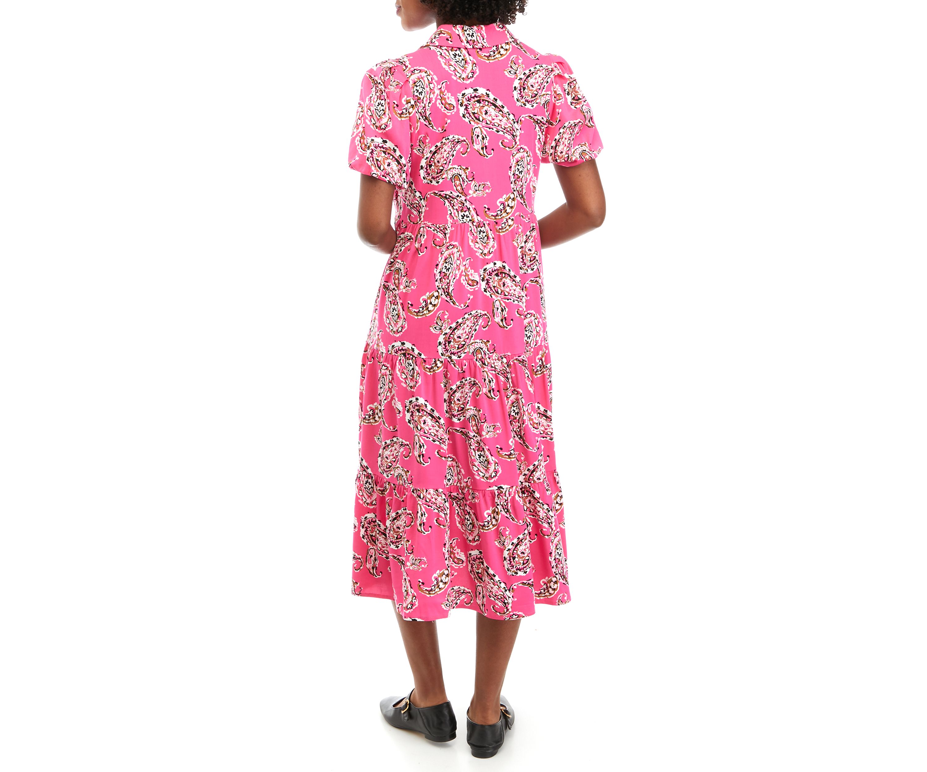 Petite Challis Printed Dress