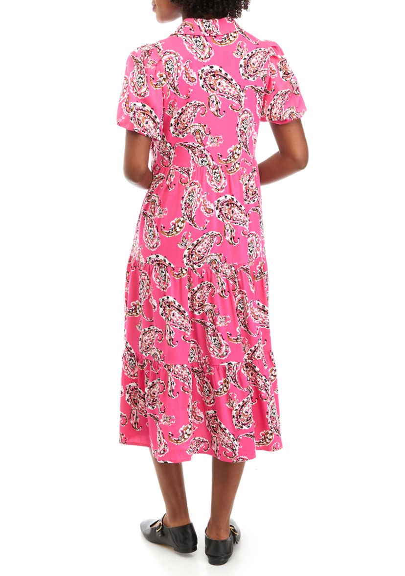 Petite Challis Printed Dress