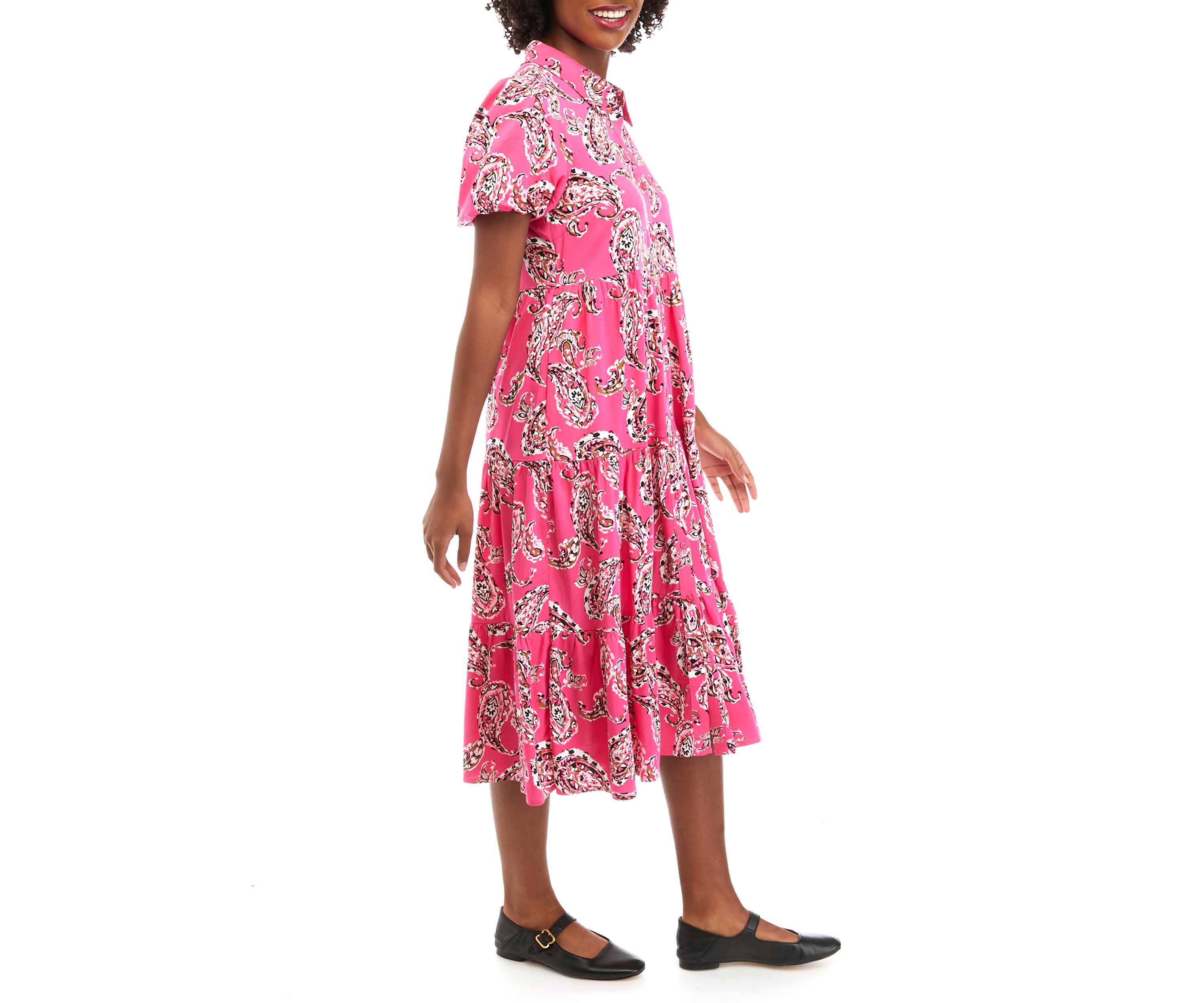 Petite Challis Printed Dress