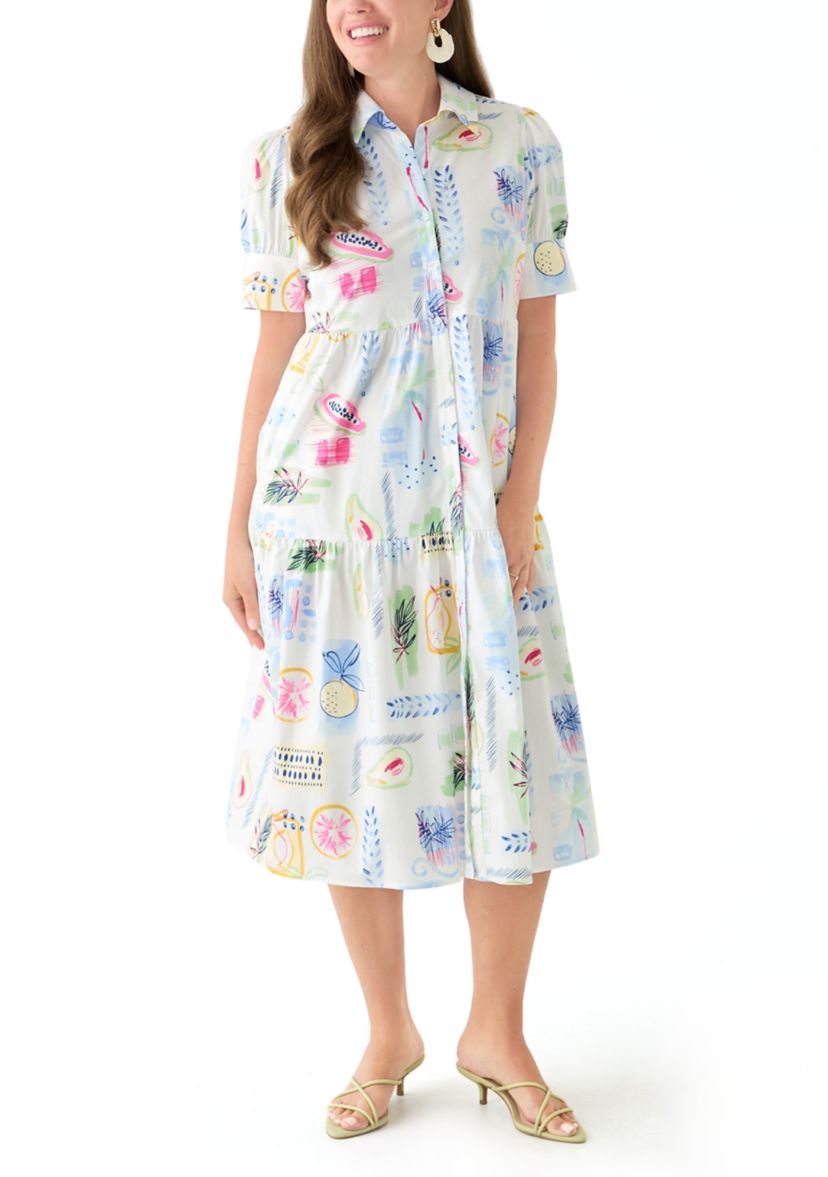 Petite Printed Shirtdress 