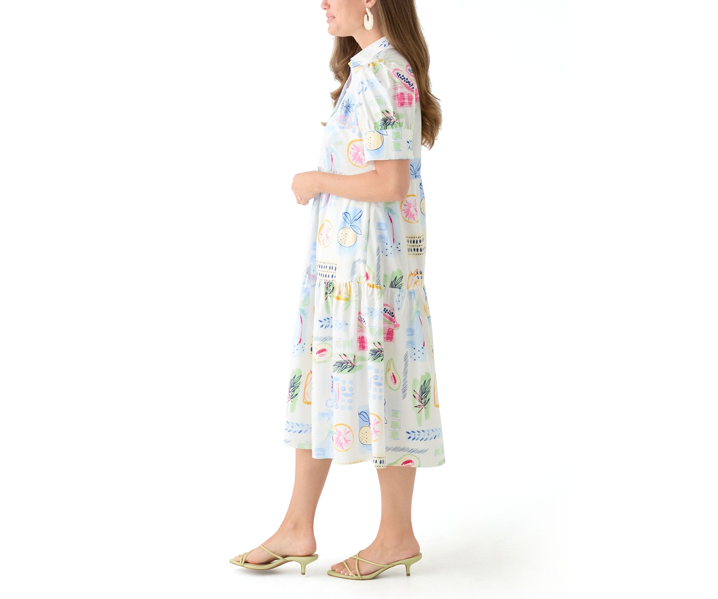 Petite Printed Shirtdress 