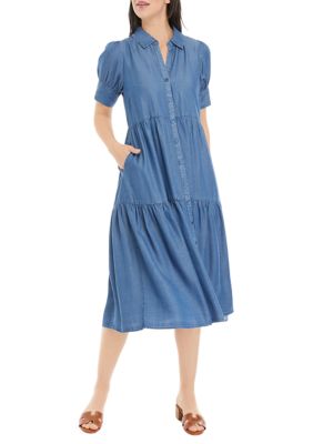 Women's Midi Tencel Shirtdress