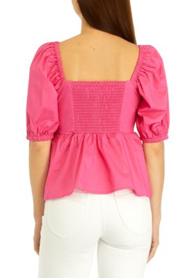 Women's Bow Front Woven Top