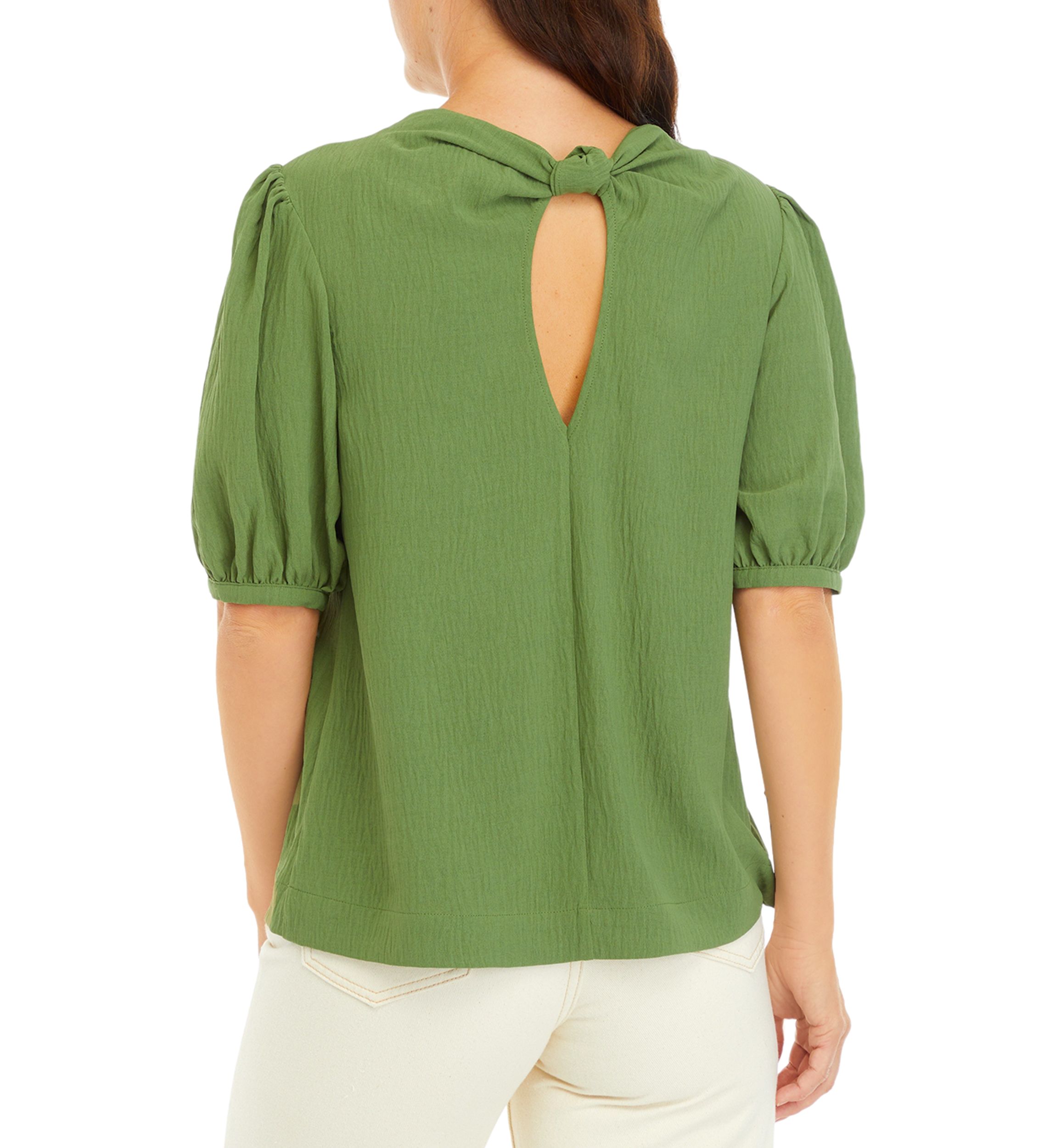 Womens Drapey Knot Back Top