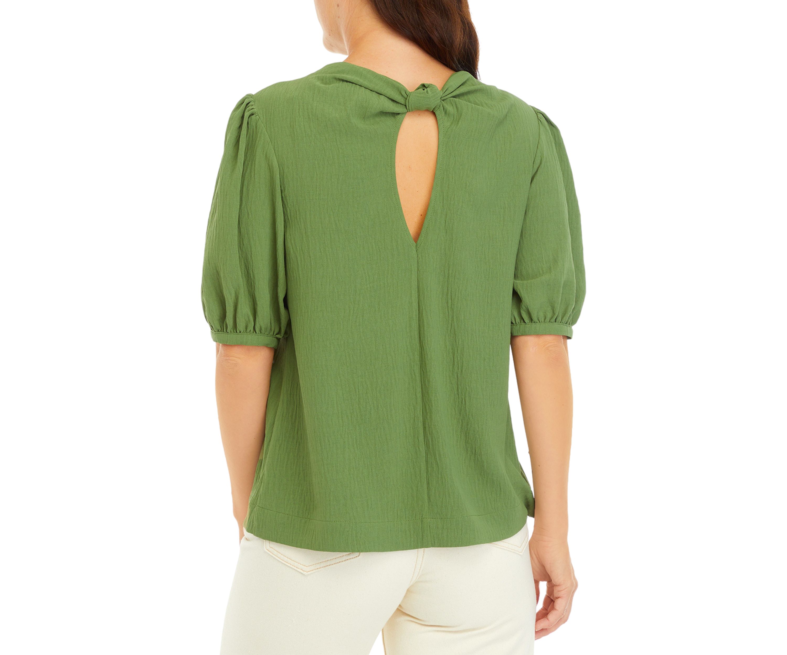 Womens Drapey Knot Back Top