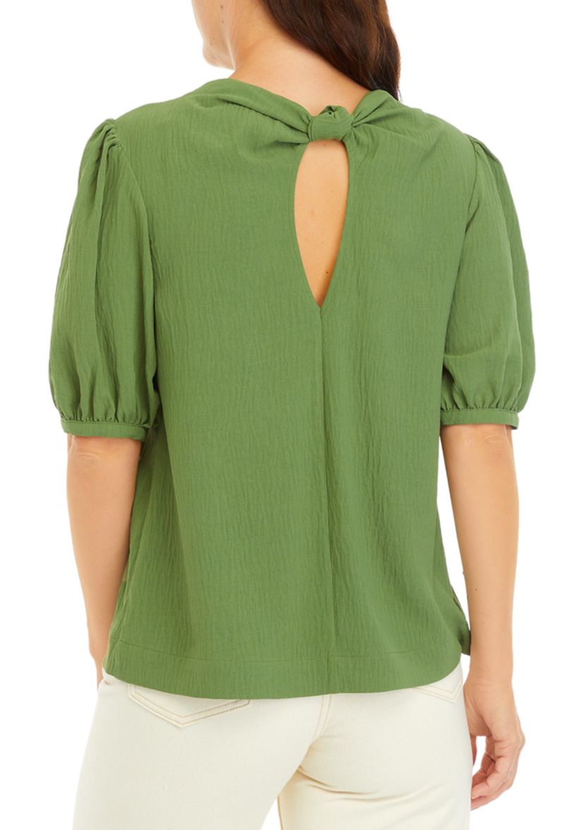 Womens Drapey Knot Back Top
