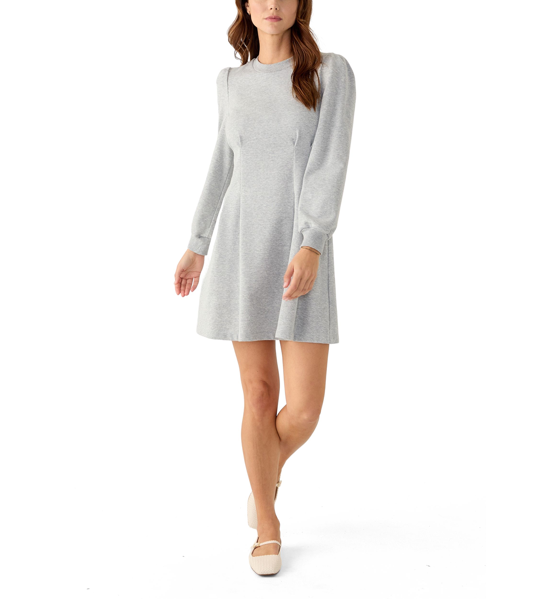 Womens Long Sleeve French Terry Dress