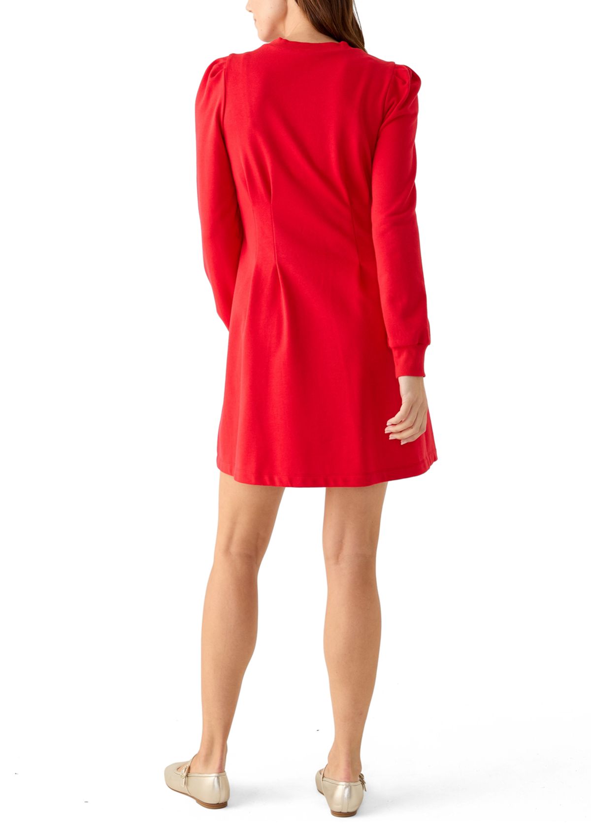 Womens Long Sleeve French Terry Dress