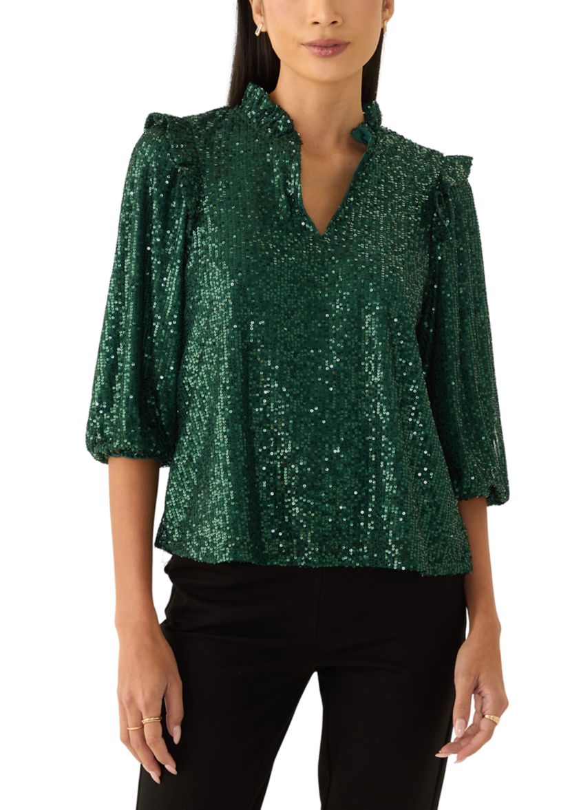 Petite Sequin Top 