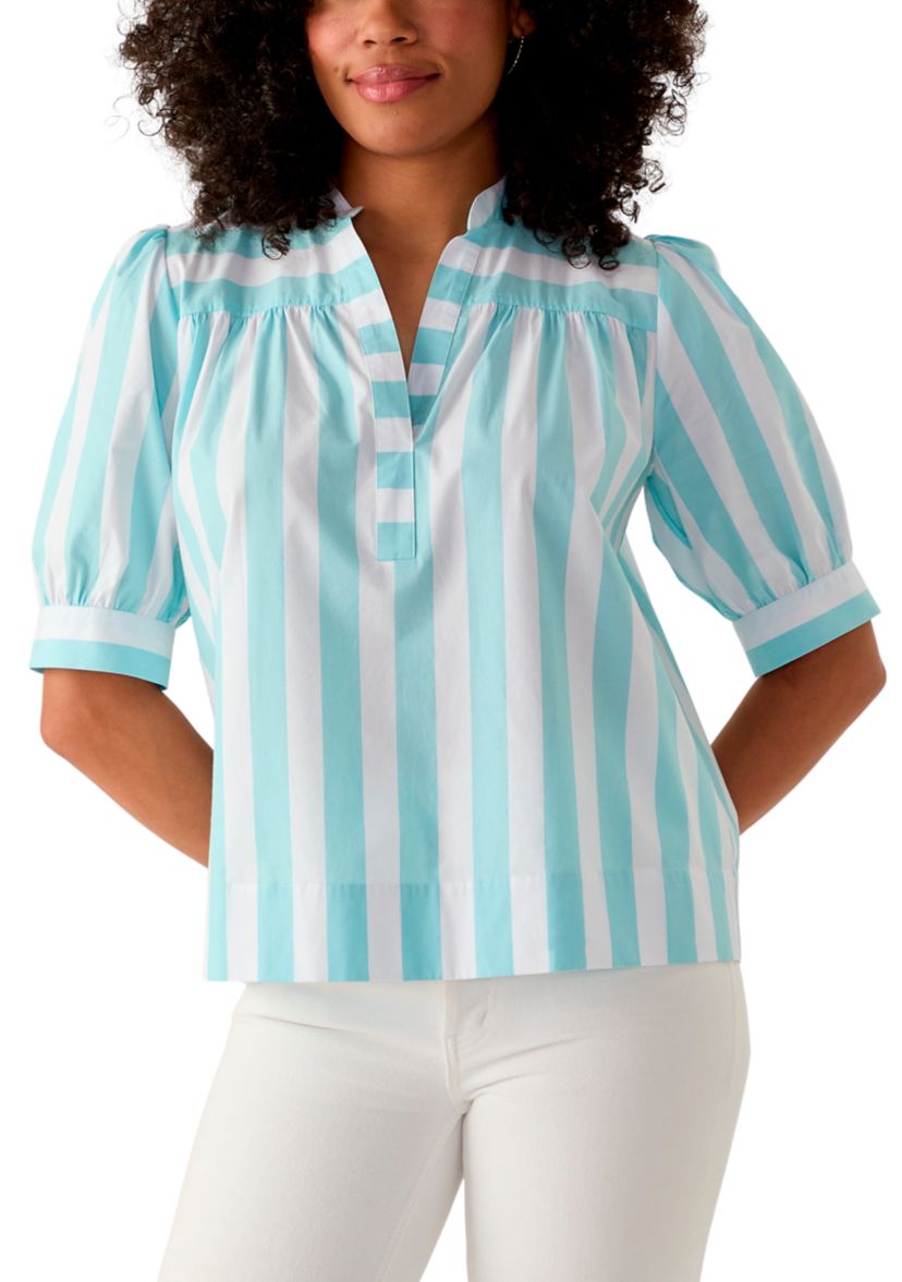 Womens Popover Top with Front Yoke