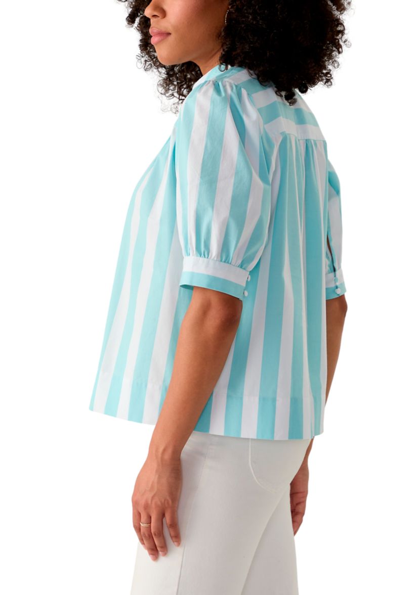 Womens Popover Top with Front Yoke