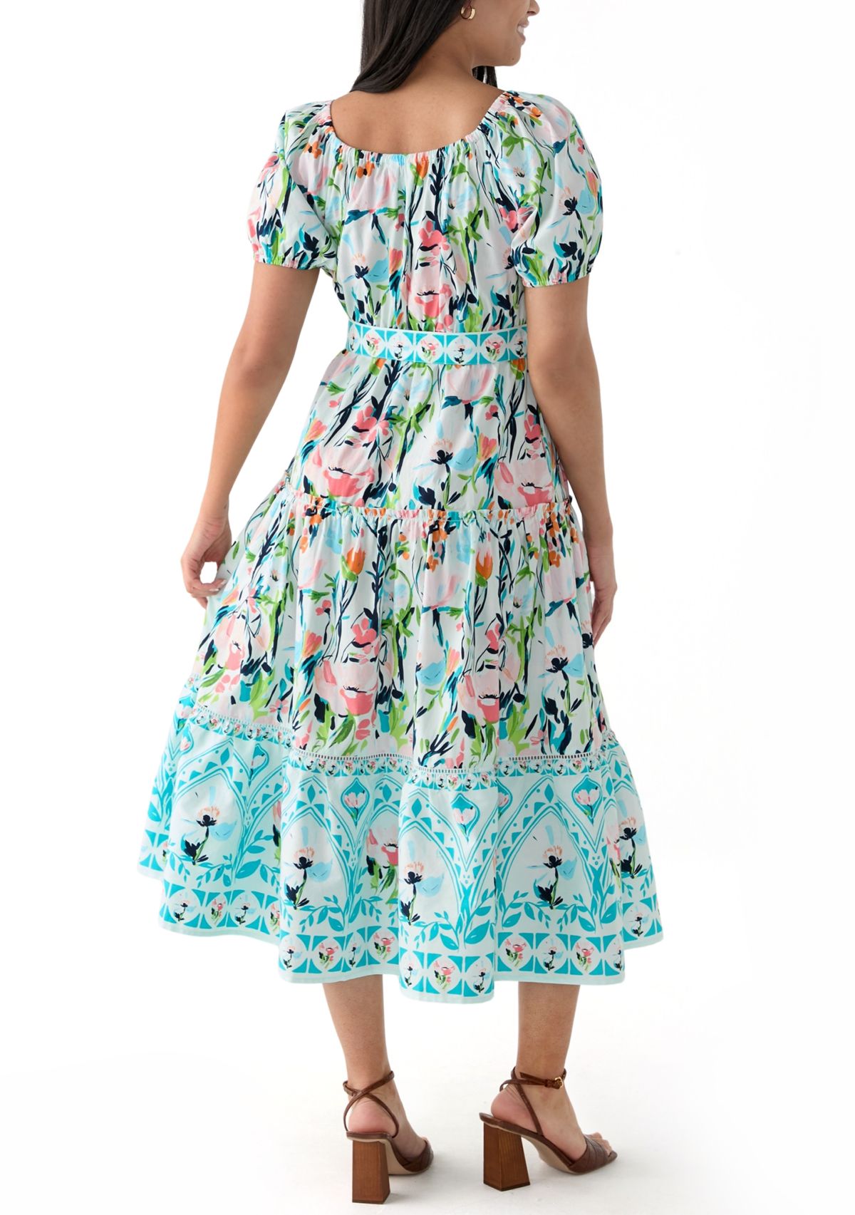 Womens Belted Maxi Dress