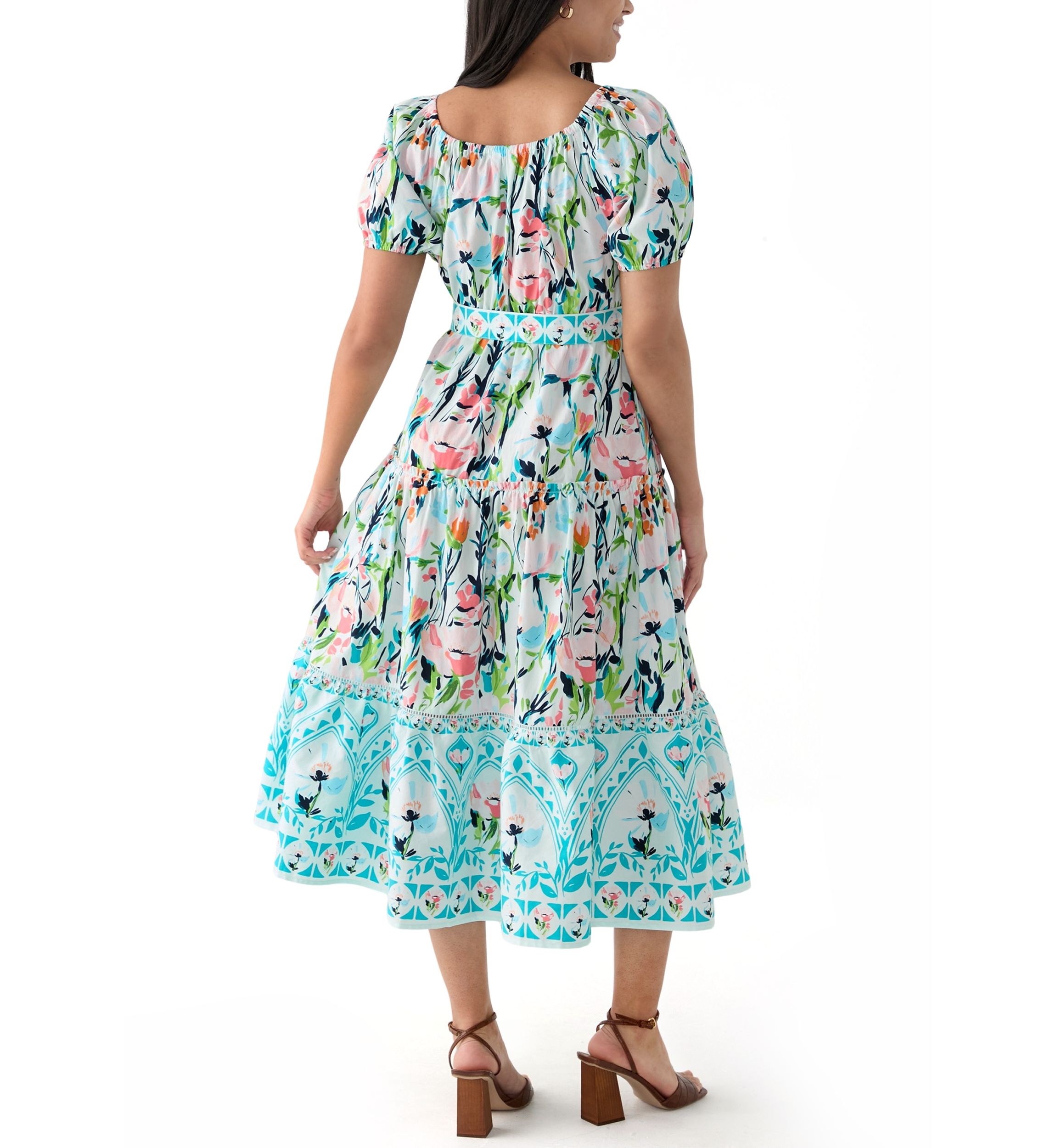 Womens Belted Maxi Dress