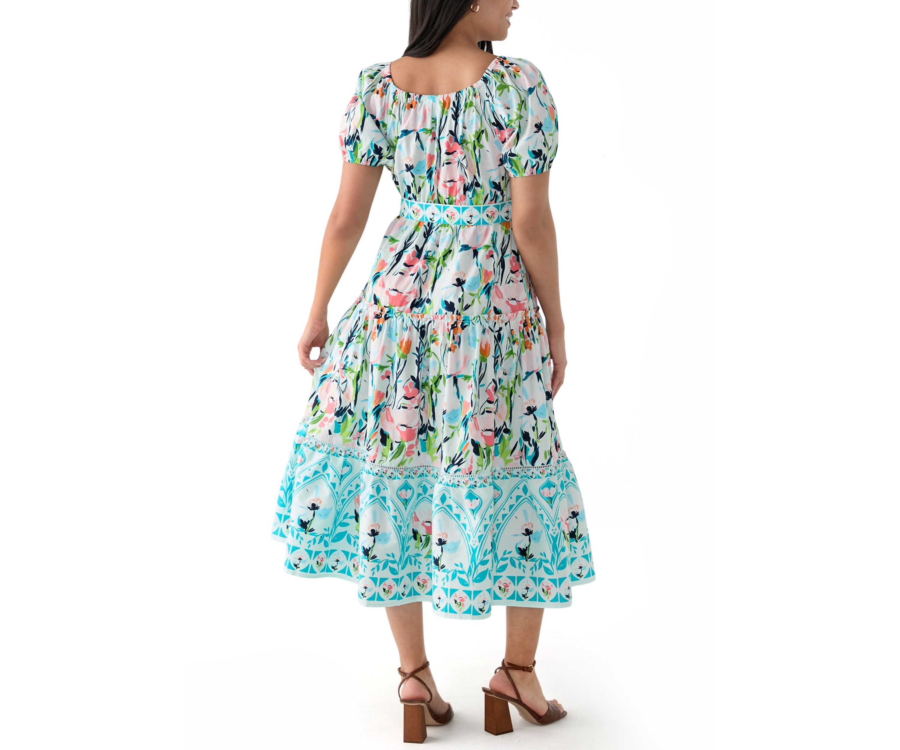 Womens Belted Maxi Dress