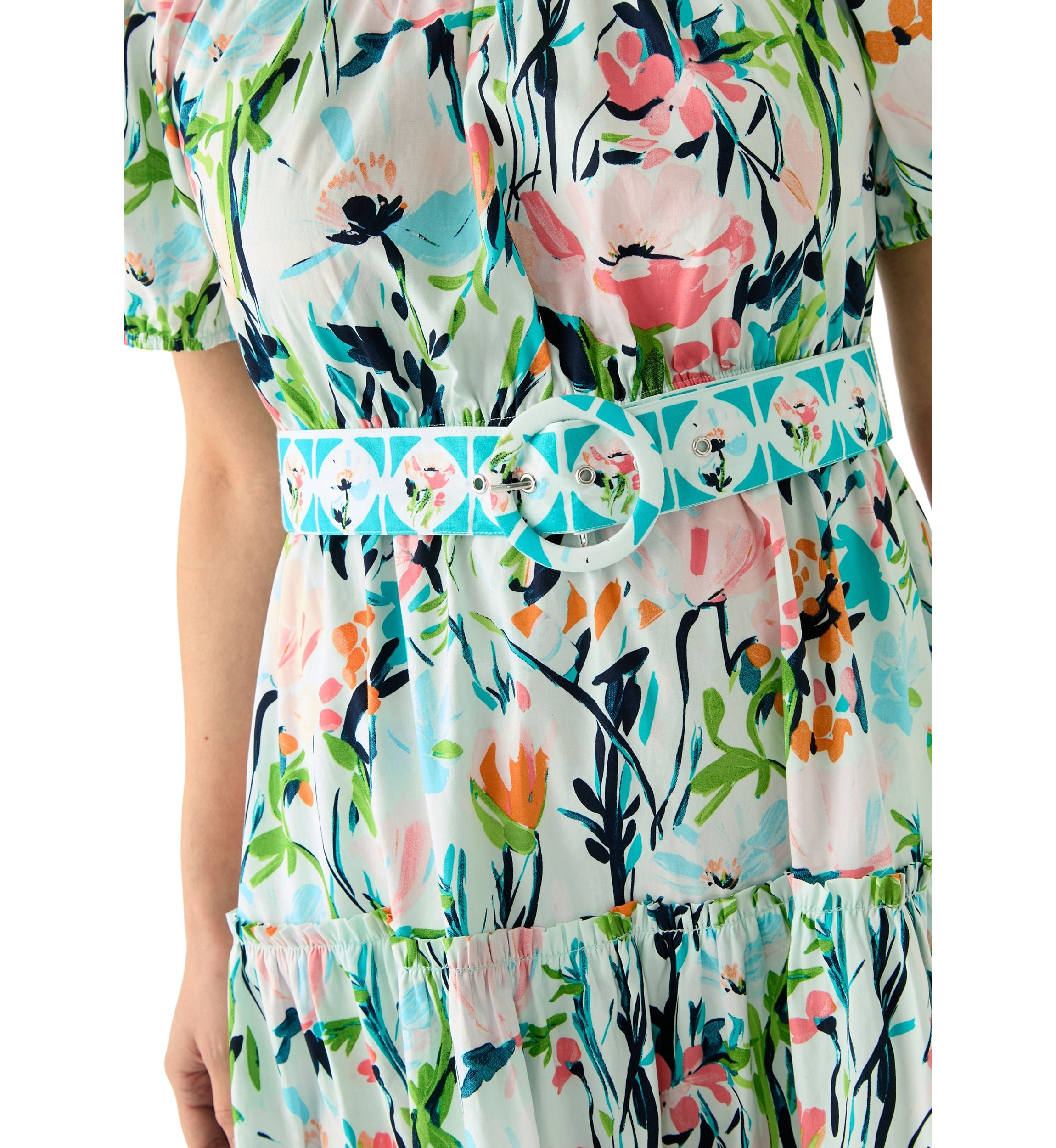 Petite Off the Shoulder Belted Maxi Dress